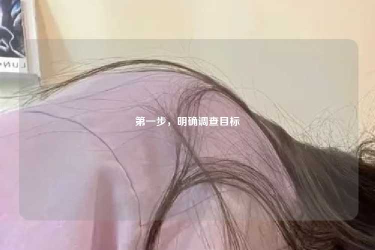 第一步,明确调查目标