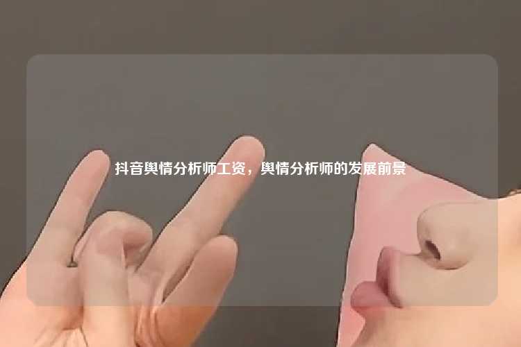 抖音舆情分析师工资，舆情分析师的发展前景