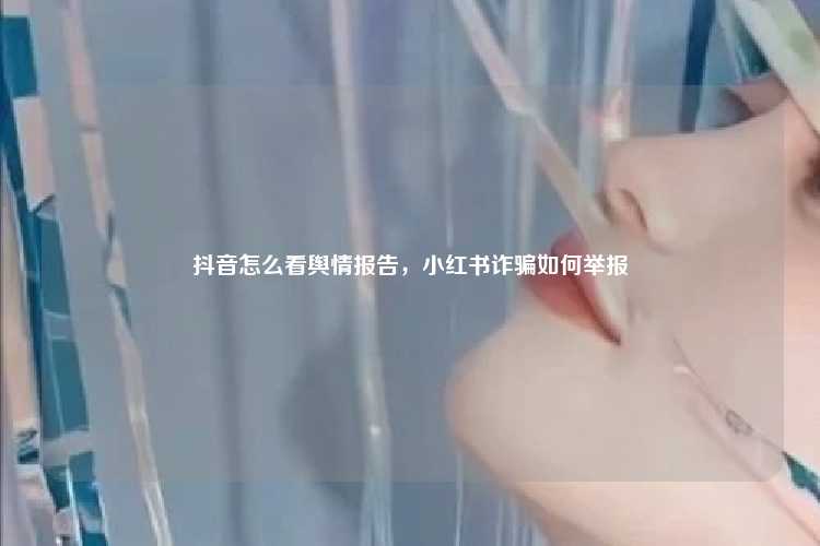 抖音怎么看舆情报告,小红书诈骗如何举报